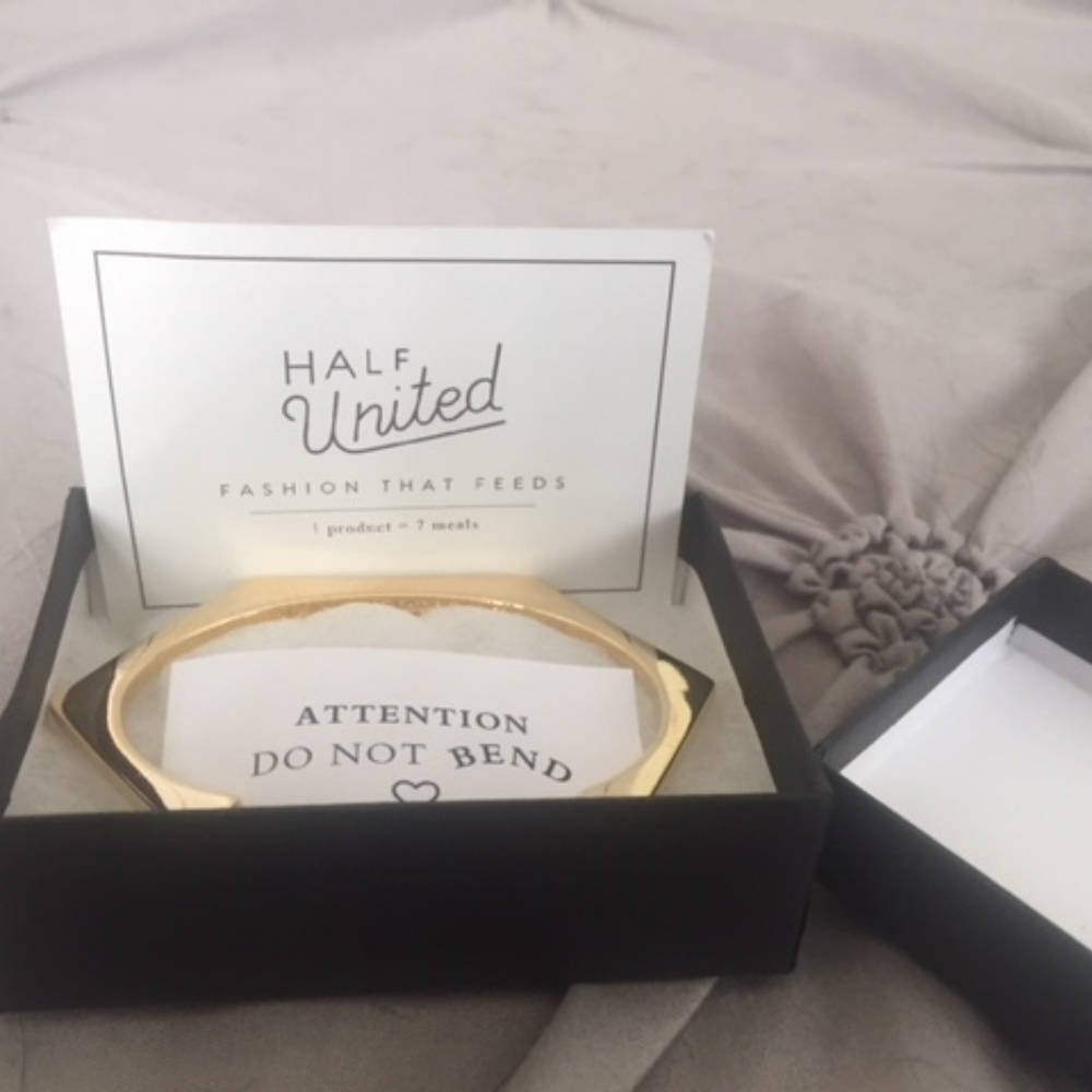 Half United Hex Cuff in Gold - Picture 4 of 4